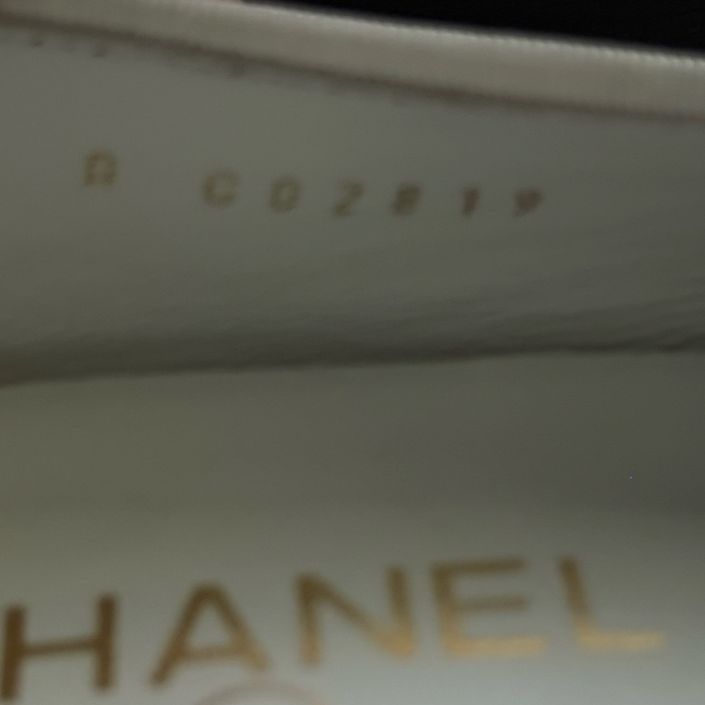 CHANEL White Leather Loafers - Picture 8 of 10